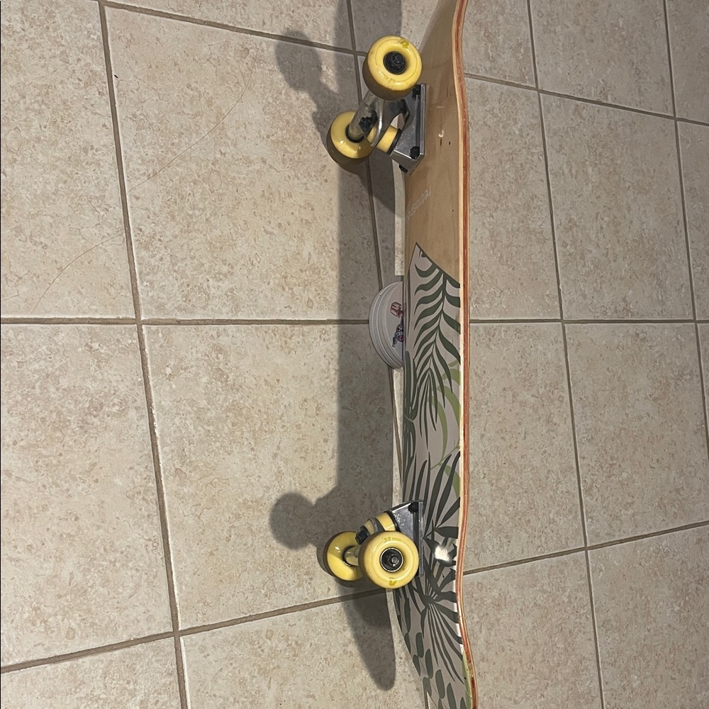 Stylish Skateboard with Leaf Design